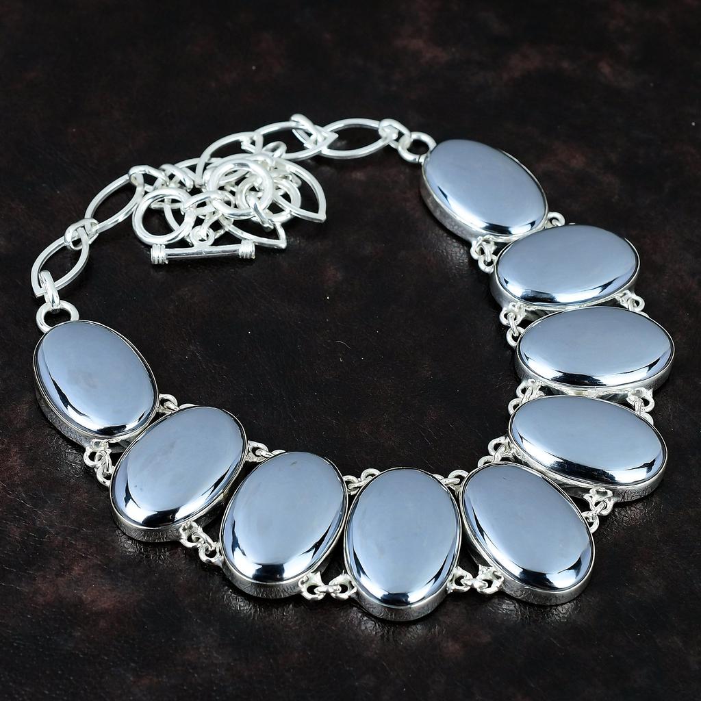 Shungite Gemstone Necklace Elegant Necklace 925 Sterling Silver Necklace Adjustable Chain Necklace Handmade Silver Jewelry Gift For Friend