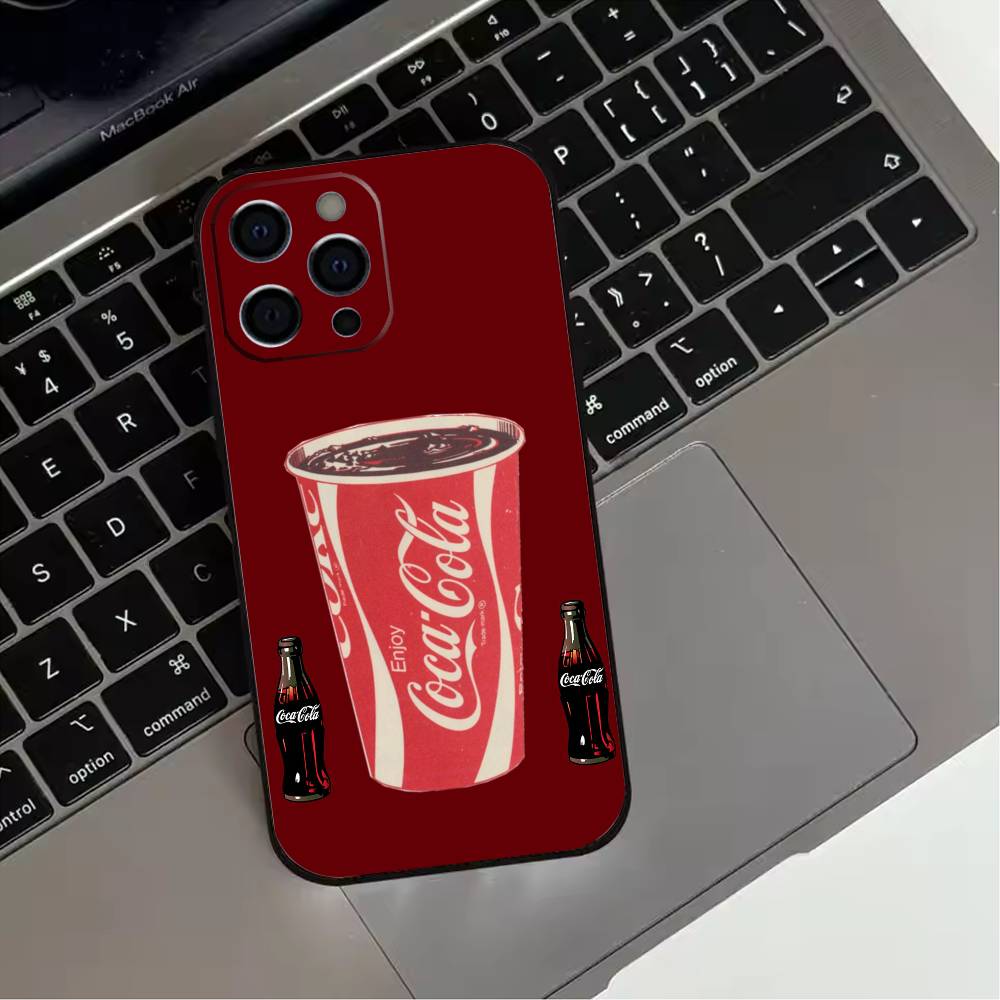 Hot C-Coca D-Drinks C-Cola  Phone Case For iPhone 17,16,15,14,13,12,11 Plus,Pro Max,XS,Soft Silicone Black Cover