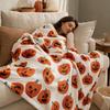 Halloween Pumpkin Flannel Throw Blanket Creative Print Soft Cozy Blanket for Couch Bed Sofa Decor