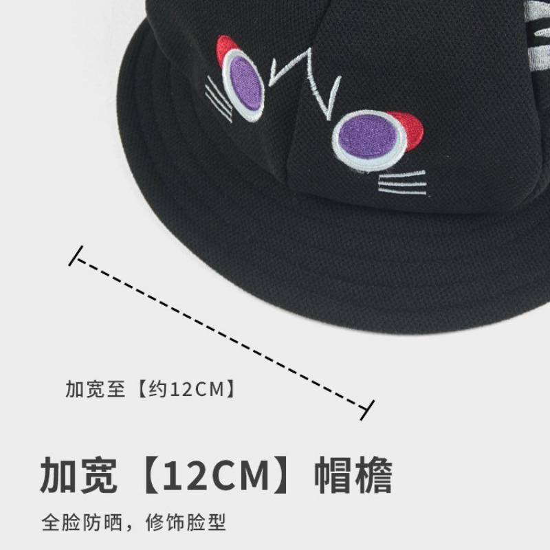 Katzenohren Baskenmütze Damen Herbst Winter cos Rangers Märchen Katze Achteckig Niedlich Schwarze Malermütze