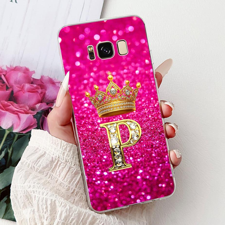 For Samsung Galaxy S8 Case SM-G950F New Crown Letters Cover Soft Silicone Slim Phone Case For Samsung S8 Plus S8+ SM-G955F Shell