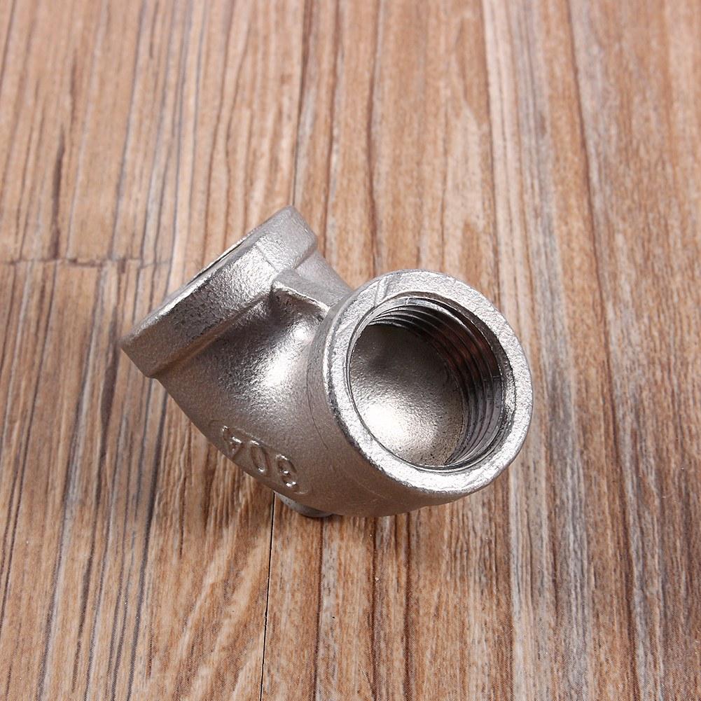 12" Elbow Pipe Connector 90 Degree Angled Stainless Steel Female Threaded DN15