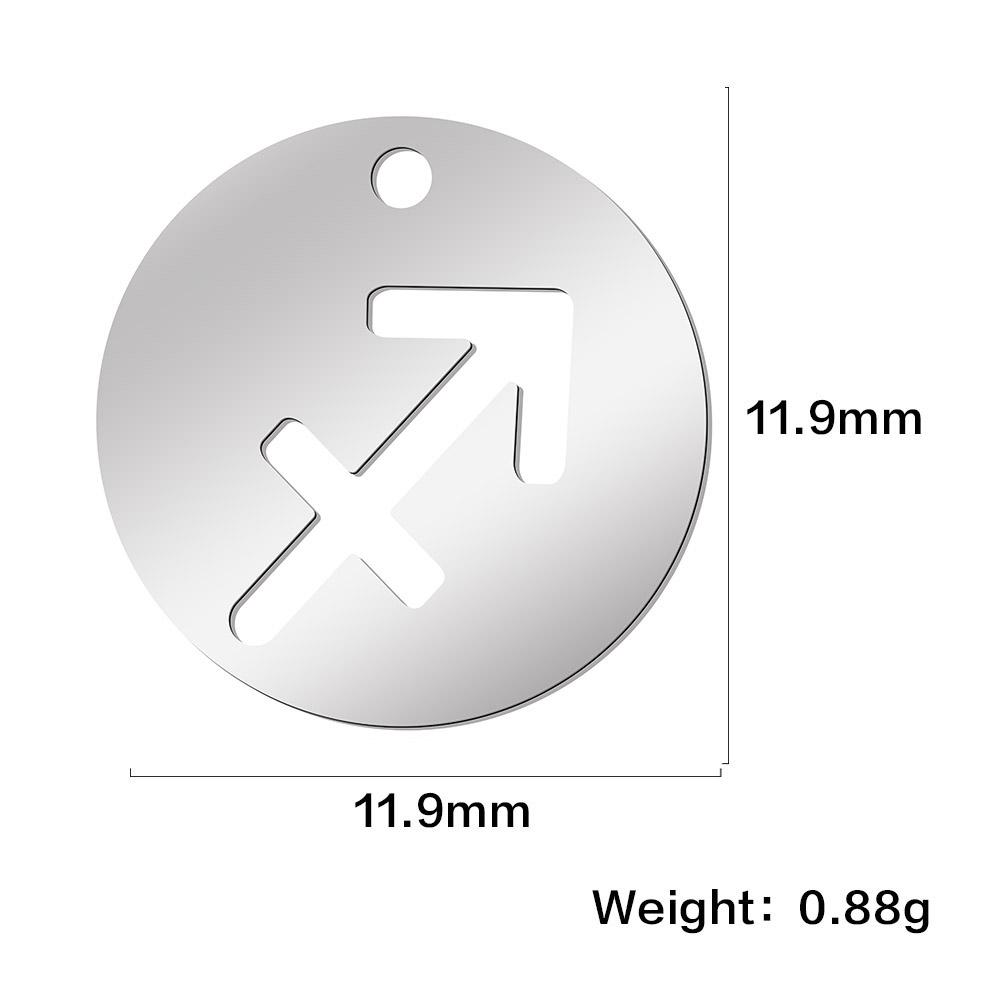 Zodiac Floating Charm for Jewelry Making Stainless Steel Aries Pisces Gemini Aquarius Cancer Twelve Constellation Pendant