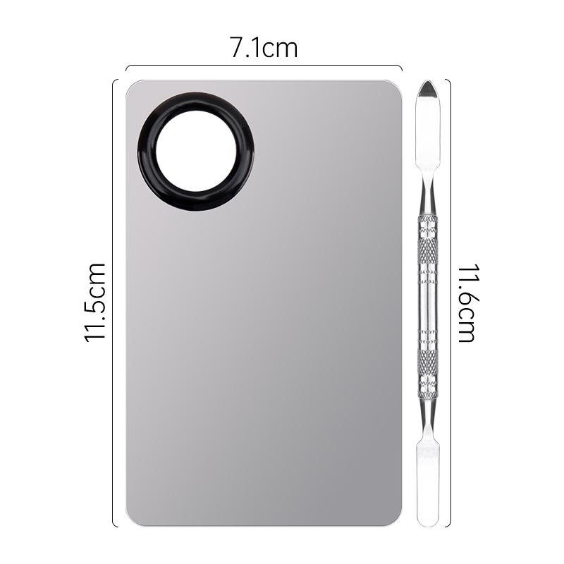 

Stainless Steel Makeup Mixing Palette Set - Small & Large Sizes