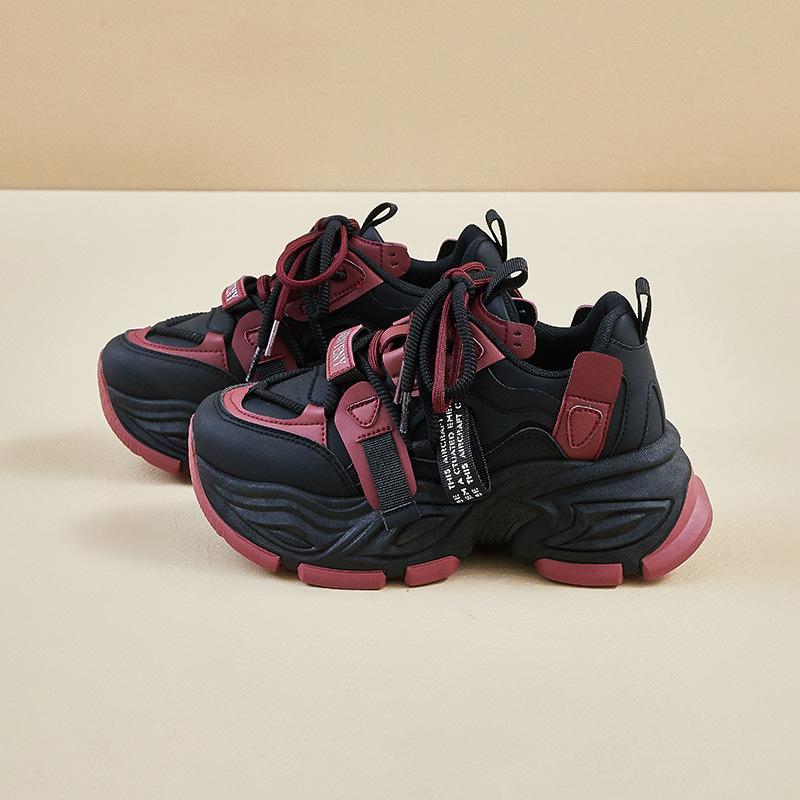 Damen Lässige Dad Sneaker Bequeme Klobige Plateau Laufschuhe Rutschfest Schnürung Atmungsaktiv Gehen Schuhe für Damen Workout Tennis Sneaker