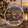 Weihnachtsbaum-Hängeornamente 250. Jubiläum USA Meeresglas-Ornament, 1776-2026 Patriotisches Kunstkristall Vintage Partyzubehör Klares Andenken,