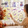 PVC Electrostatic Sticker Halloween Cute Ghost Static Window Sticker Spooky Bat Clings Translucent Decal Adhesion Pink Decals for Glass Doors