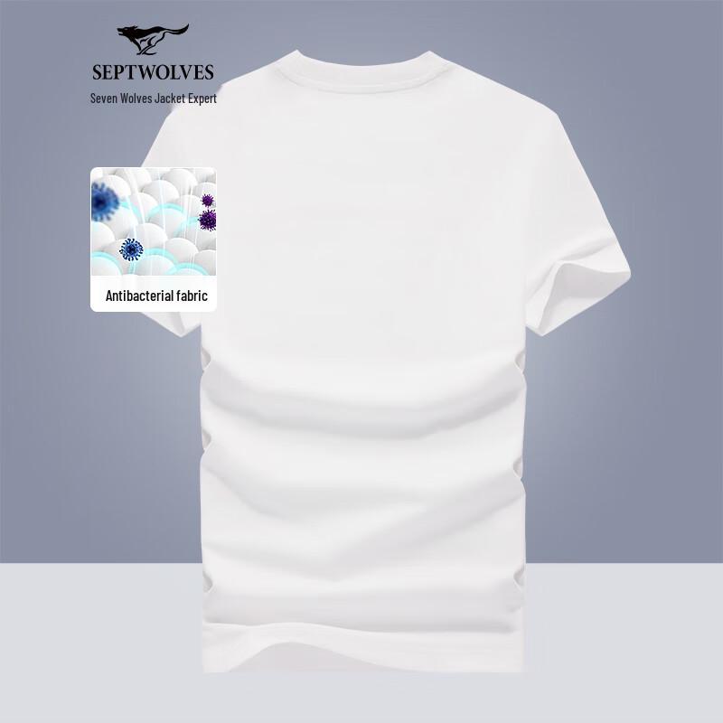 Men s Antibacterial Cotton Blend Short Sleeve T-Shirt 175/92A