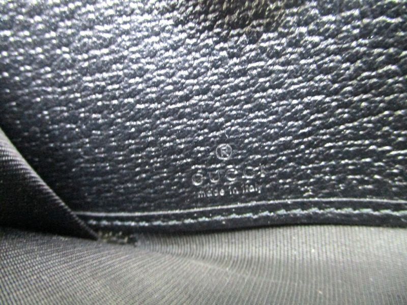 Auth GUCCI Marmont GG Black Leather Round Zip Long Wallet #9800  Refurbished