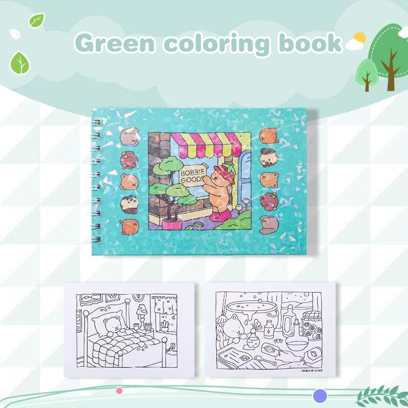 

Книжка-раскраска: Bobbie Goods, Креативная и интересная книга-раскраска с граффити зелёный