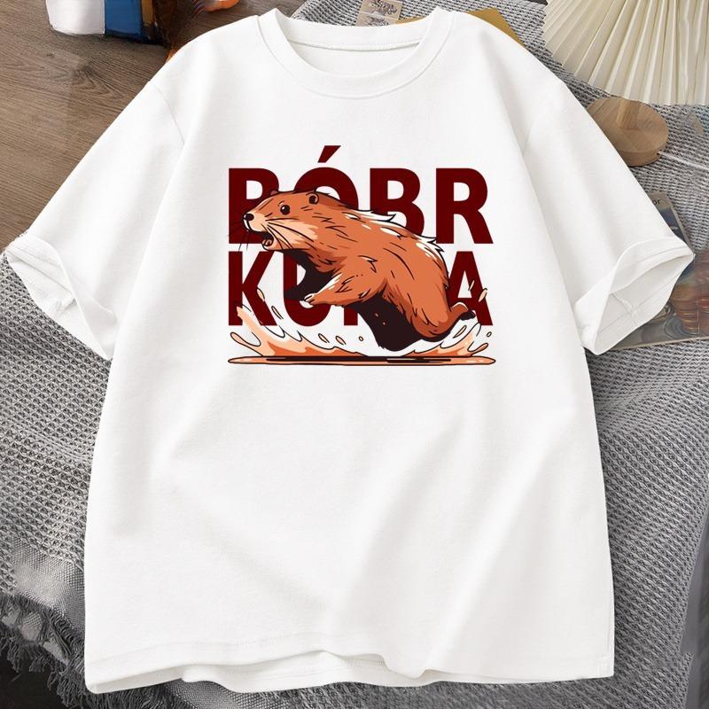 Bbr Kurwa Gladiator T Shirts for Unisex WOMEN The Glory of Rome Graphic TShirt Bober Beaver Boberek Tshirt Casual Graphic Tees