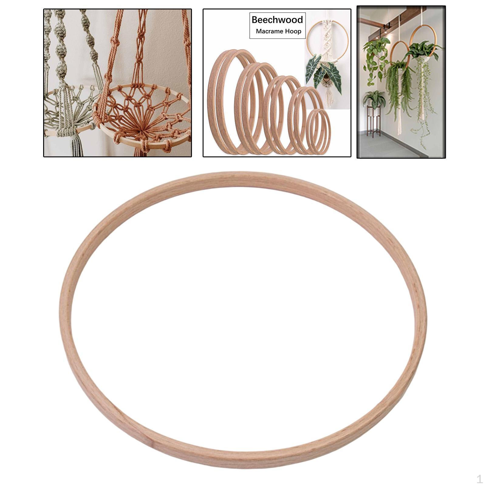 

3 шт. обручи для поделок в технике макраме, прочные, круглые, легкие кольца для венков своими руками, деревянные цветочные обручи для 7 inch