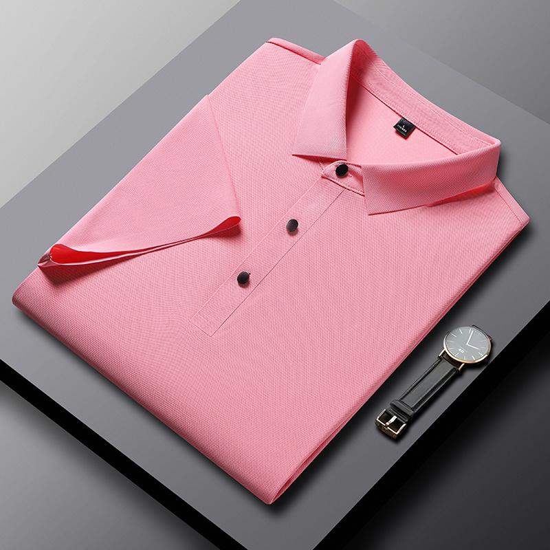 2026 Summer New Polo Shirt Men 3 Buttons Casual Work T Shirts Quick Dry Short Sleeve Golf Shirt High Quality Plus Size