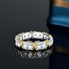 Luxury  Sterling  Crossover Knots Ring 5A High Carbon Cubic Zirconia Ring for Woman Wedding Eternity Crystal Jewelry
