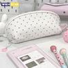 INS Polka Dot Pencil Case Shell Shape Multi-functional Stationery Storage Bag Large-capacity Pen Bag Students Gift
