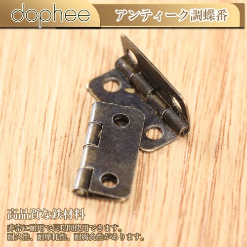 Dophee 16*13mm Flat Hinges, Mini Hinges, Wooden Box Hinges, Antique Style Door Hardware, Crafts, Handmade Parts, Hardware, Screws Included, 10 Pieces