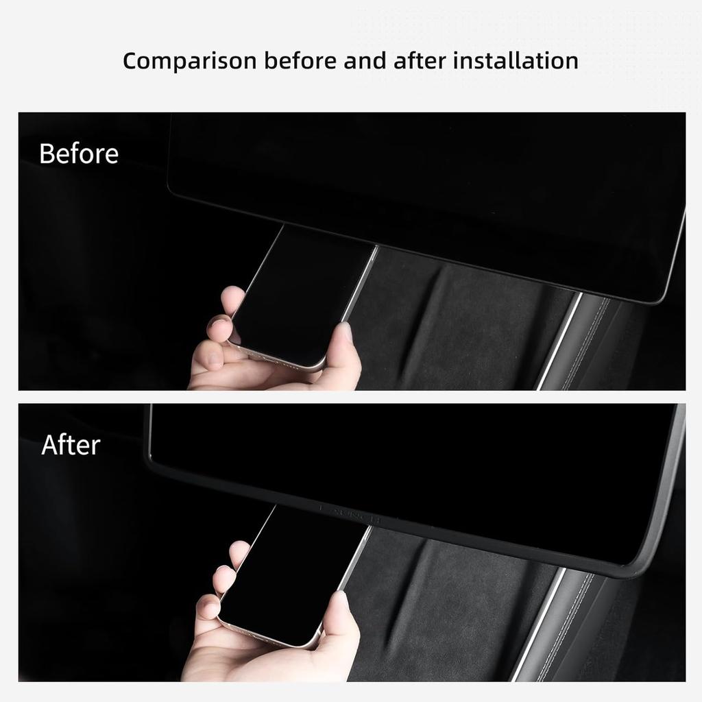 LUCKEASY Screen Frame Edge Protect Cover for Tesla Model Y Juniper 2025 2026/Model 3 Highland 2024 2025 Center Console Screen Frame Cover Interior