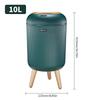 9.5L/10L Automatic Sensor Kitchen Trash Bin with Lid Round Shape Non-slip Footbed One-Touch Constant Opening Dispenser for Home