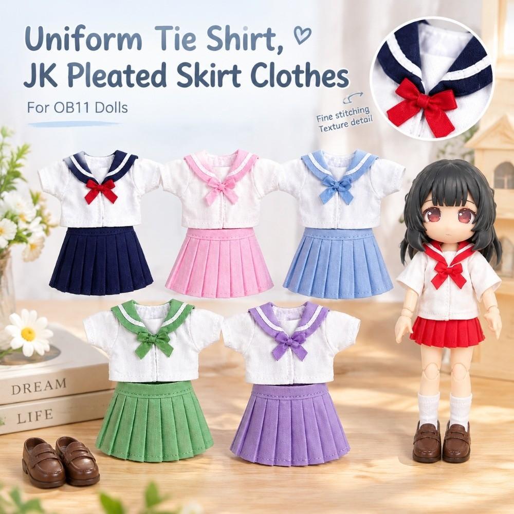 Multicolors JK Pleated Skirt Clothes Cute JK Uniform for OB11 Doll/For 1/12 BJD Doll