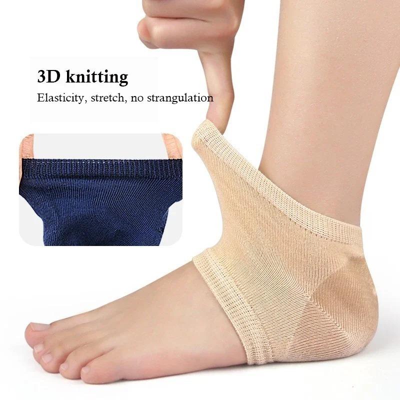 Heel ProtectorsGel Heel Anti Cracked Feet Half Size Socks Unisex Foot Care Pads 2Pcs Soft Breathable Cushion for Daily Walking