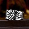New Style Vintage Viking Celtic Knot Ring Male 316L Stainless Steel Slavic Star of Russia Rings Fashion Jewelry Gifts Wholesale