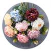2 Head Artificial Peony Bouquet High Quality Long Stem Silk Fake Flowers Rose Pink For Bride Wedding Birthday Home Decors Bulk