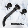 Brass Basin Hot and Cold mixing Tap Concealed Bathroom Sink Faucet Mount on Wall Sliver