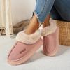 Anti-slip Thick Plush Snow Boots Women Faux Suede Platform Fur Winter Boots Woman Slip On Warm Cotton Padded Shoes Female