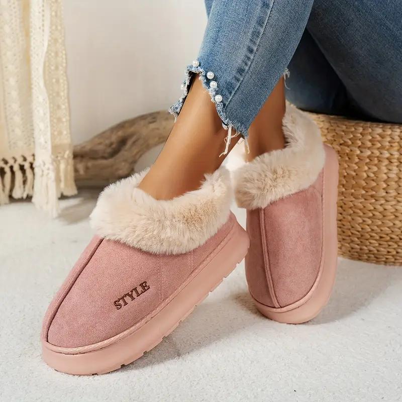 Couple's Luxury Comfortable Warm Fleece Lined Winter Slippers - Elegant, Warm, and Comfortable Thick Sole Indoor