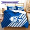 FC Schalke 04 Pattern Bedding Set Quilt Cover Pillowcase Home Decor Gift (1 * Duvet Cover + 2 * Pillowcase, Without Core)