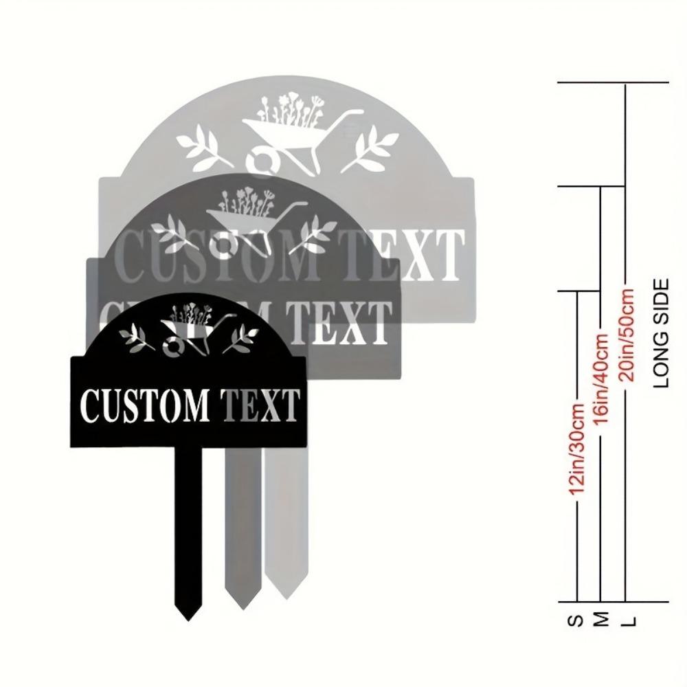 Metal Garden Stakes Floral Design Outdoor Yard Decor Wedding Gift Personalized
