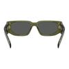 Prada Mirror side logo acetate irregular sunglasses men's green