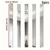 5PCS 1mx2cm Strip Mirror Wall Sticker Acrylic Self-adhesive Waist Line for Living Room TV Background Beautiful Seam Decorative S
