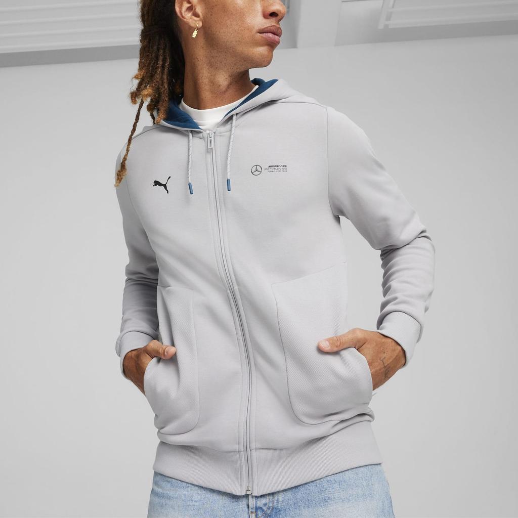 Puma Solid Color Casual Straight Leg Hooded Long Sleeve Jacket Men jackets Gray 623744-02