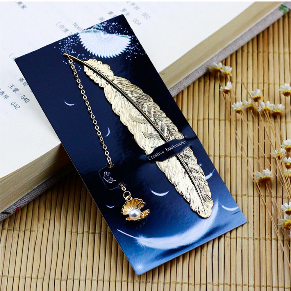 Cute Cartoon Bookmark Design of Metal Feather Bookmarks Promotional Gift