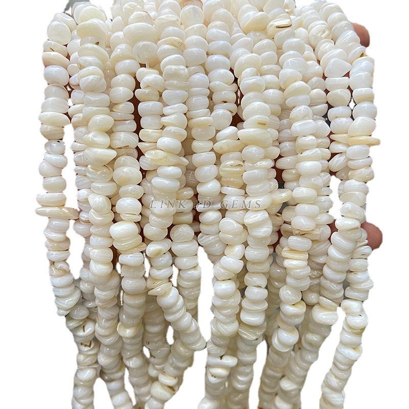Jingde Jewelry 5-8mm Natural Freshwater White Shell Irregular Chip Beads for DIY Accessories