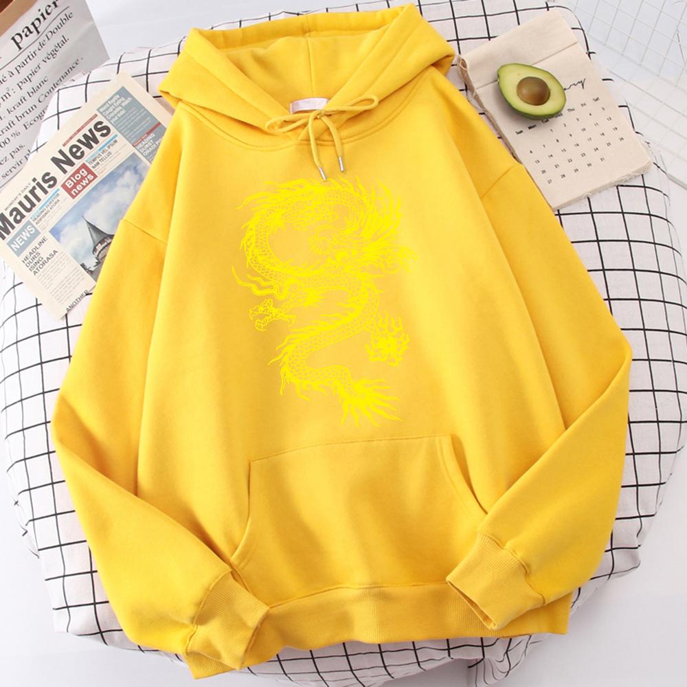

Women Long Sleeve Hoodie Yellow Dragon Tattoo Stickers Funny Print Comfortable Fashion sweatshirt Gorgeous Soft Top Casual Warm Hoodie