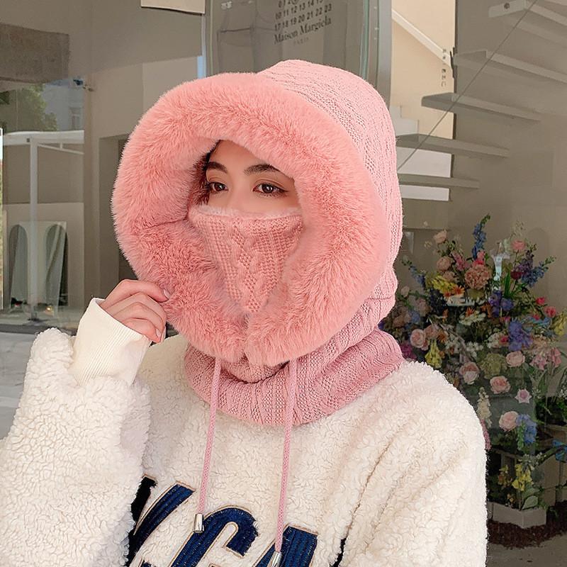 Plush Winter Hat For Women With Windproof Design And Ear Protection For Outdoor Activities