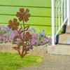 Nature Friendly Metal Container Stake Iron Traditional Blue Bowl Garden Stake for Christmas Outdoor Enhancement