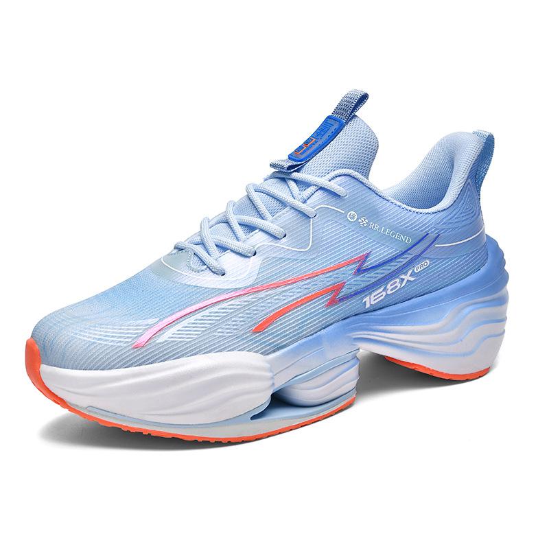 

Summer new flying electric running shoes men s shock absorption and rebound racing breathable training sports shoes carbon board running shoes men 45