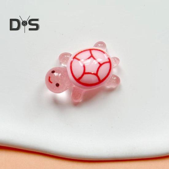 20Pcs Mini Luminous Turtle Figurine Glow-in-the-dark Tiny Colorful Tortoise Model Miniature Resin Animal Statue Decoration Ornament Party Favors