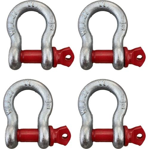 

HELIX Forged Shackles, Bow Type, 2-ton, Set of 4