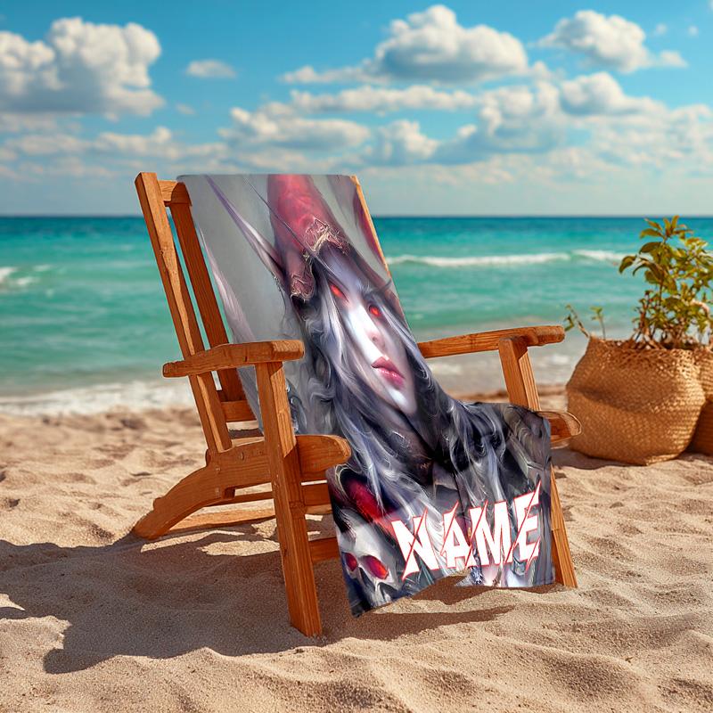 Personalized customized proof beach towel with World of Warcraft pattern - soft, absorbent,quick-drying,perfect swimming,camping&bathing