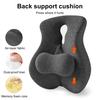 Back Support Cushion Memory Foam Lumbar Support Cushion Chair Back Support with Adjustable Slider for Office Chair Computer Desk Chair