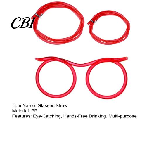Drinking Straw for Glasses Funny Straw, Creative Eyewear Tube Parties, Bendable Flexible Odor-free Plastic Juice Soda Milk Tea, Novelty Gag Gift Kids