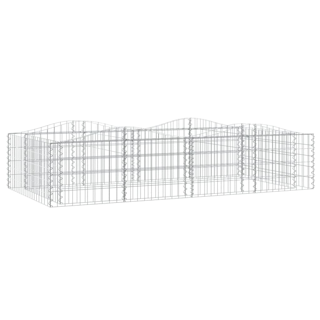 Gabion Raised Bed with Arch 200 X 100 X 50 Cm Galvanized Iron