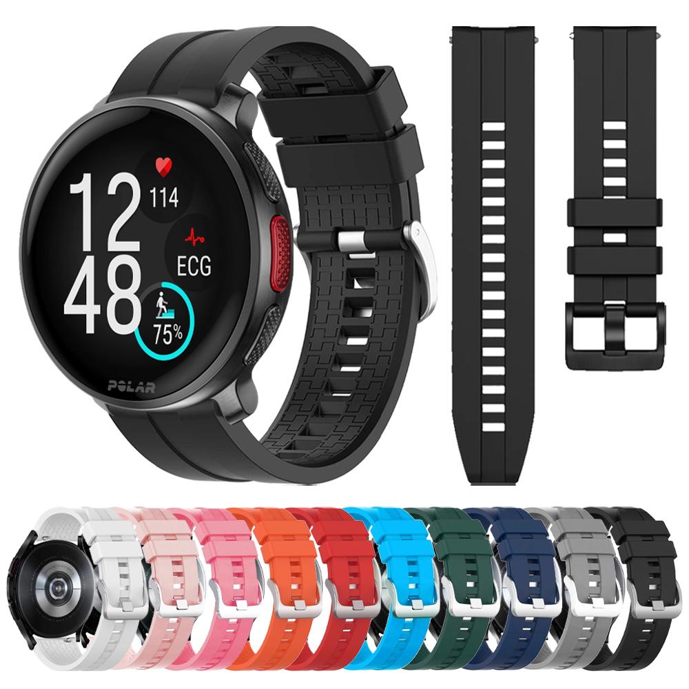 20mm 22mm Silicone Strap For POLAR IGNITE 2 Band For POLAR VANTAGE M2 M/UNITE 2/GRIT X Breathable Bracelet Replacement Wristband