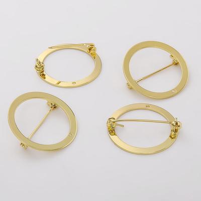 1pc 19mm Brass Circle Brooch Pin for Fashion Brooch Making