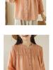 Spring/Summer Retro Slimming Cotton Linen Cardigan - Women's Seven-Sleeve Shirt