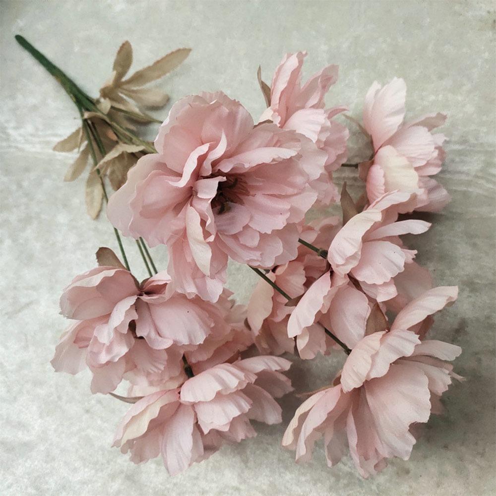 9 Heads Artificial Flower Peony Multicolor Simulation Floral Bouquet  Wedding Ornament